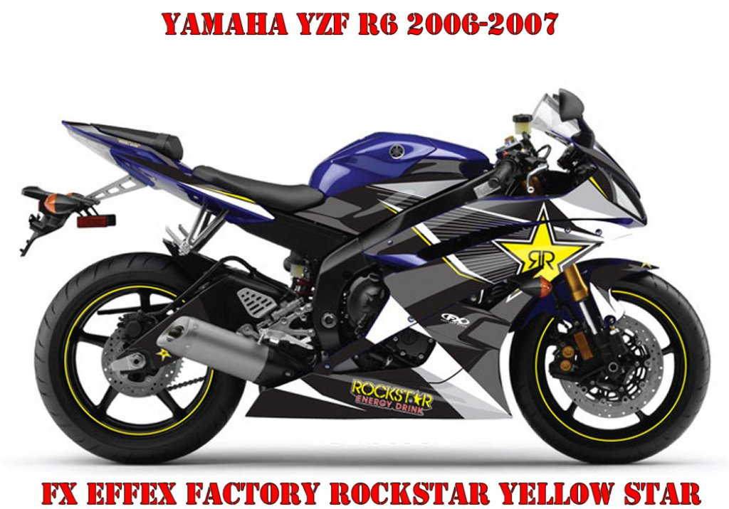 Rockstar Yellow Star für Yamaha YZF R6 2006-2007